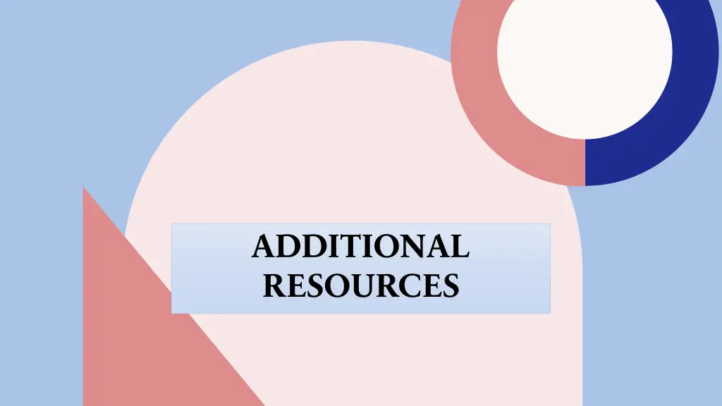 additional resources