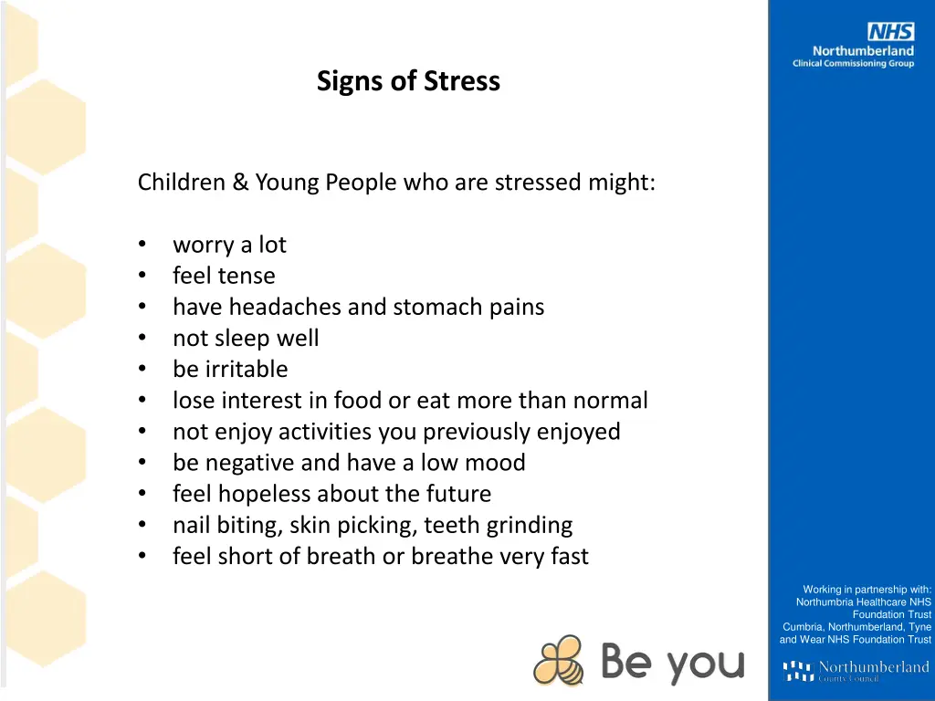 signs of stress