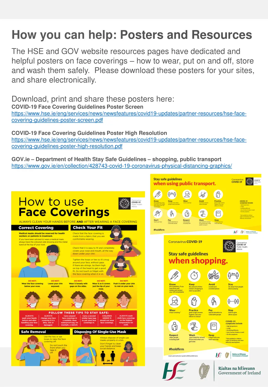 how you can help posters and resources
