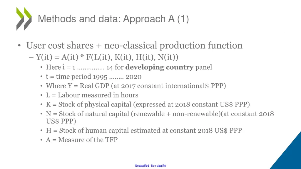 methods and data approach a 1