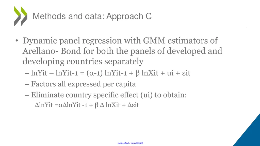 methods and data approach c