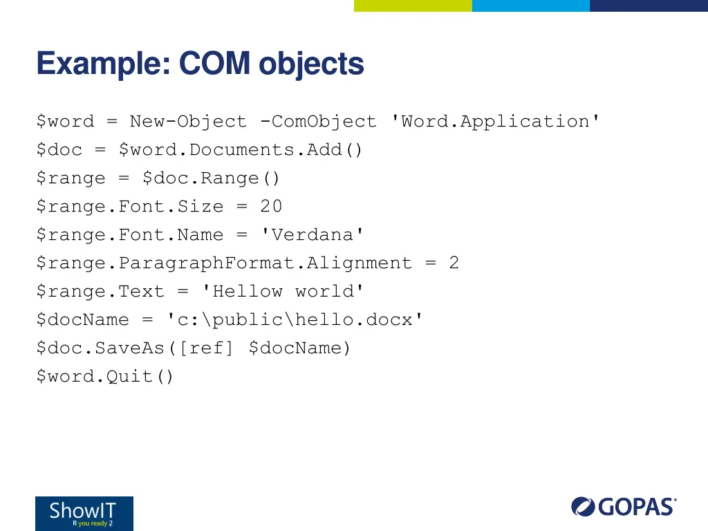 example com objects