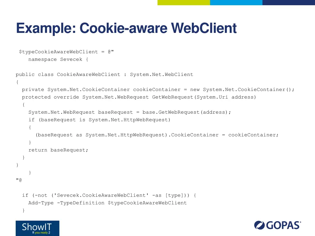 example cookie aware webclient