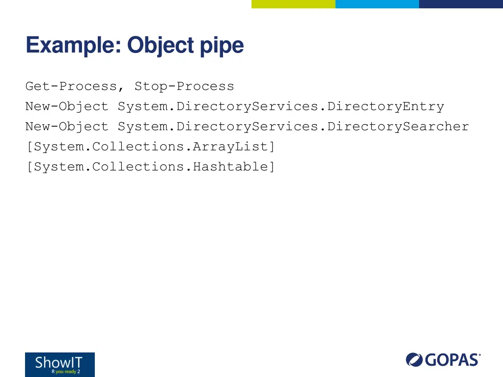 example object pipe