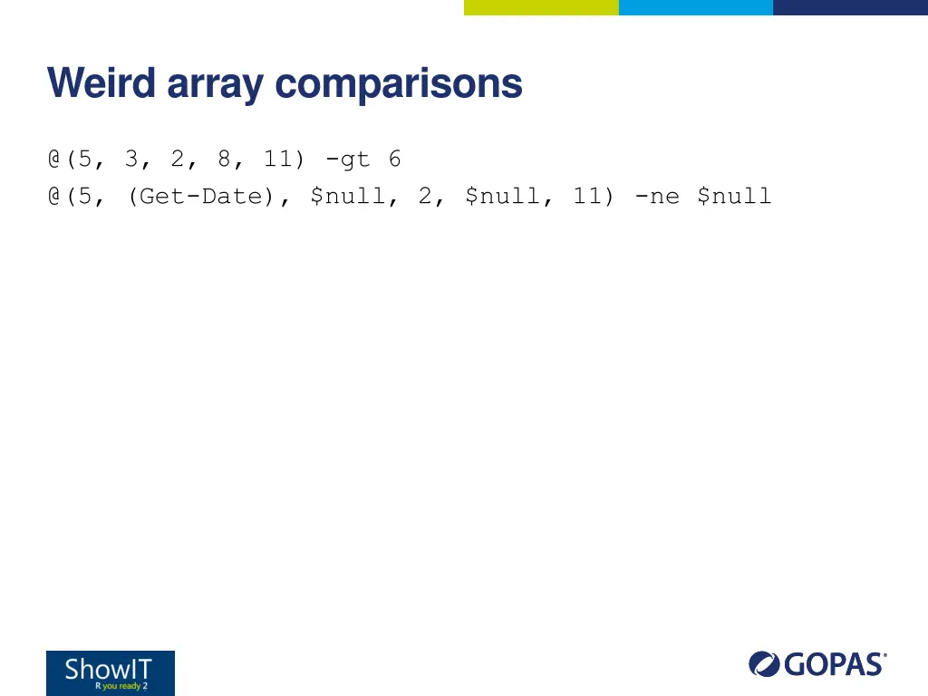 weird array comparisons