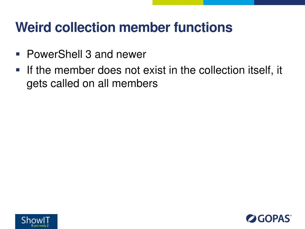 weird collection member functions