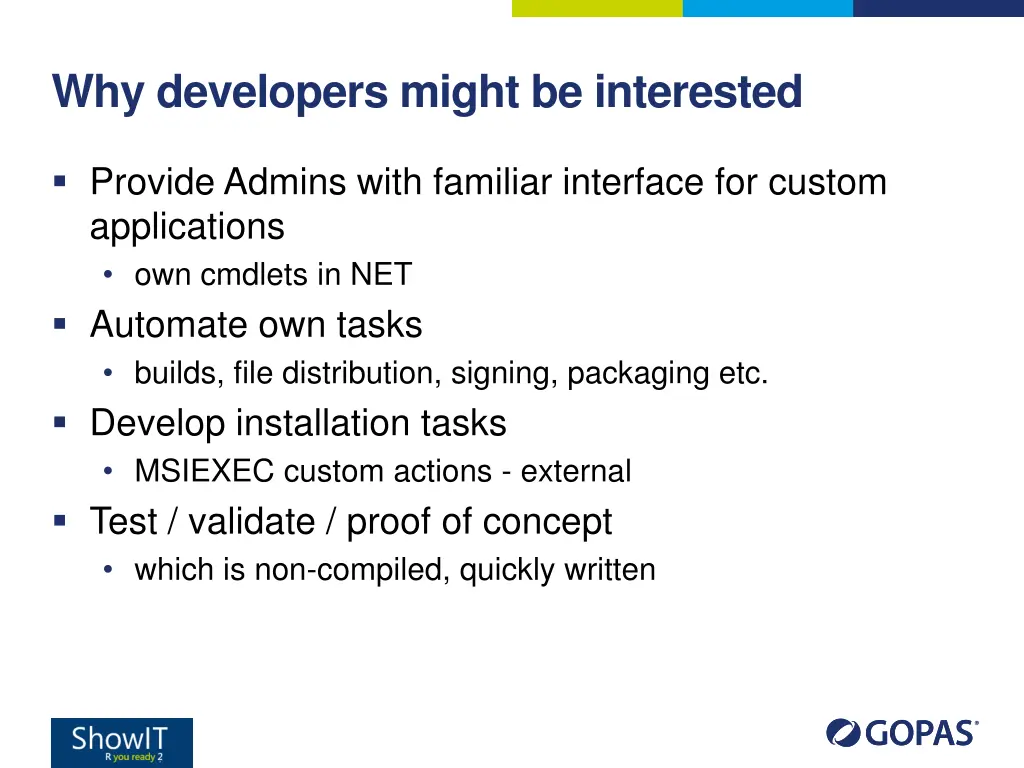 why developers might be interested