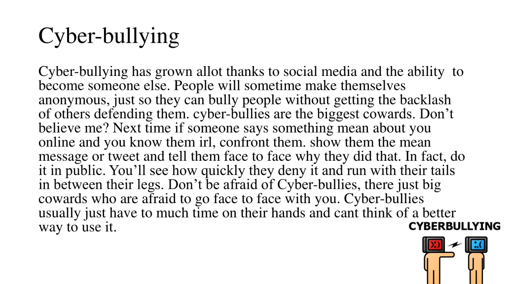 cyber bullying