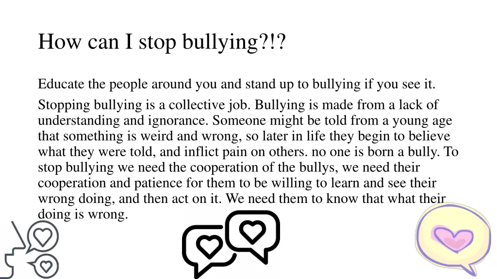 how can i stop bullying