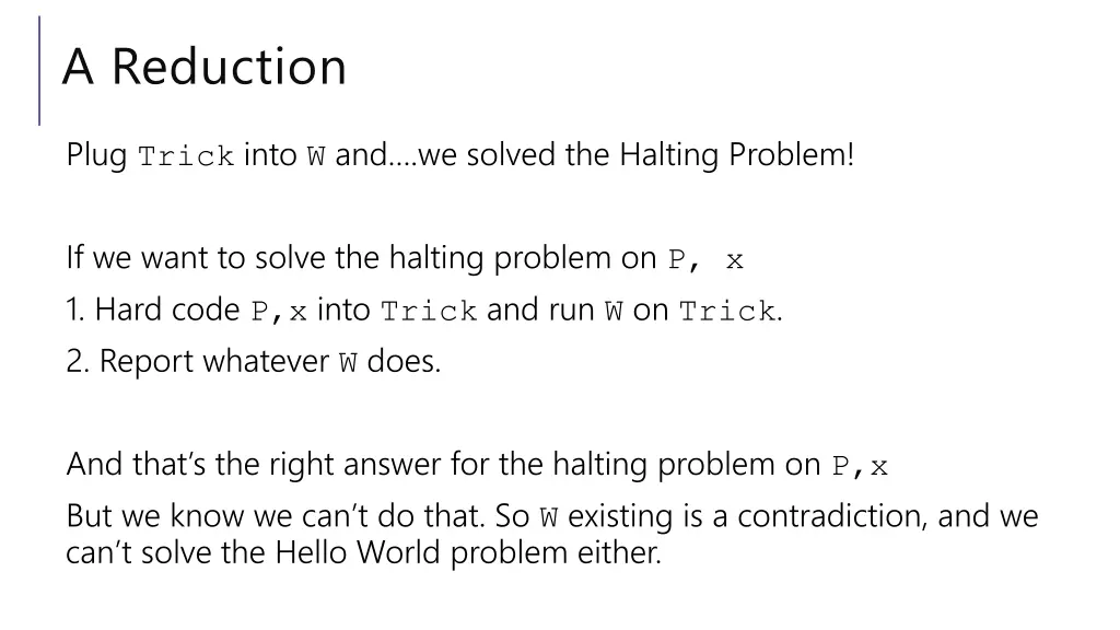 a reduction 1