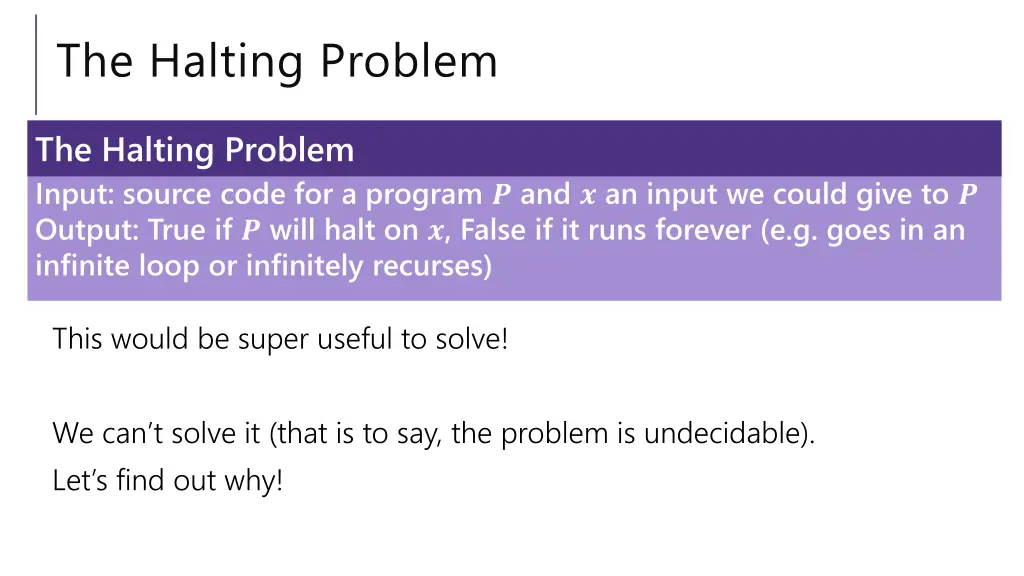 the halting problem