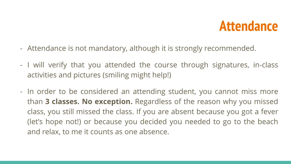 attendance