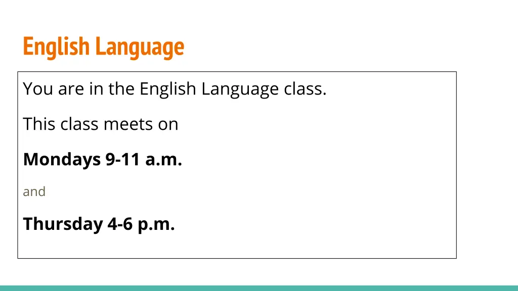 english language 1