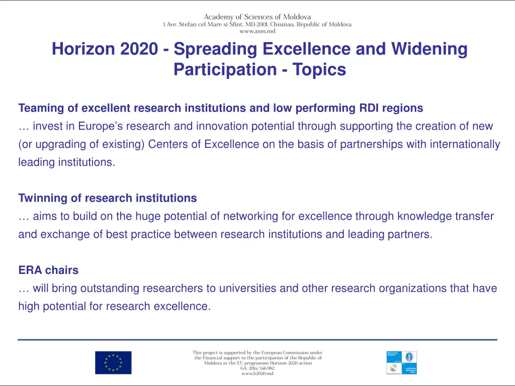 horizon 2020 spreading excellence and widening 2