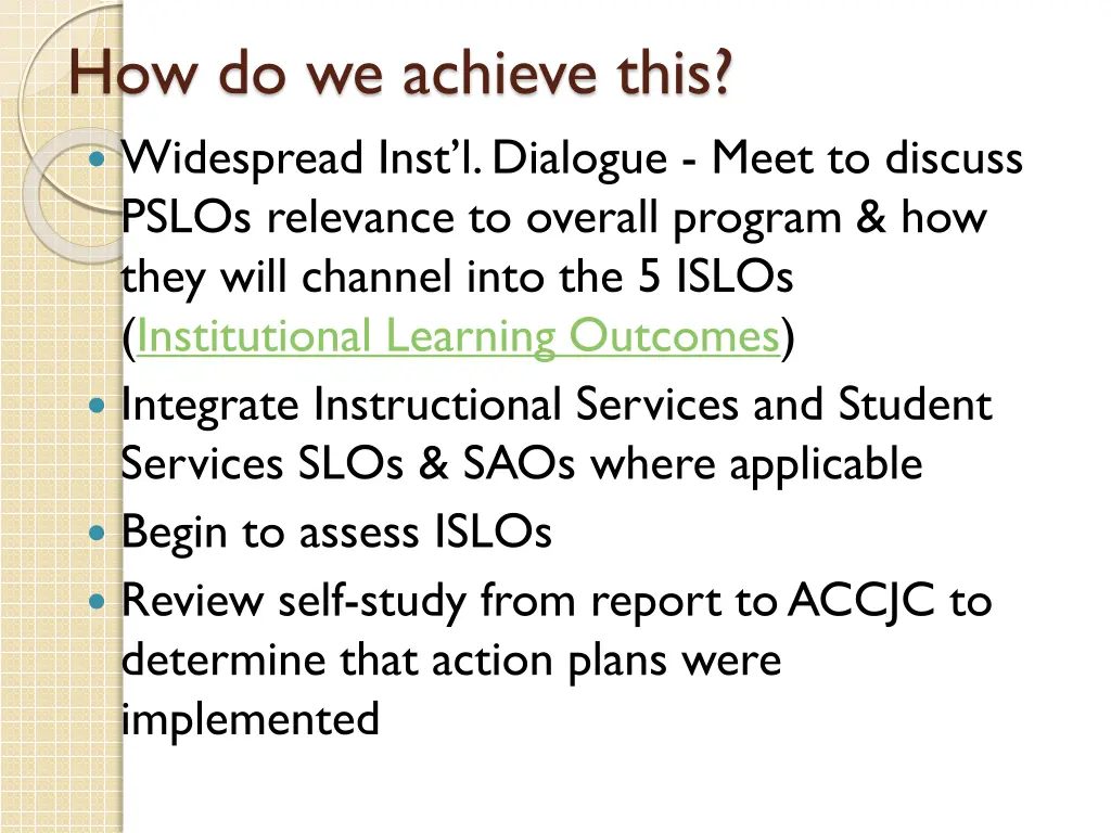 how do we achieve this widespread inst l dialogue
