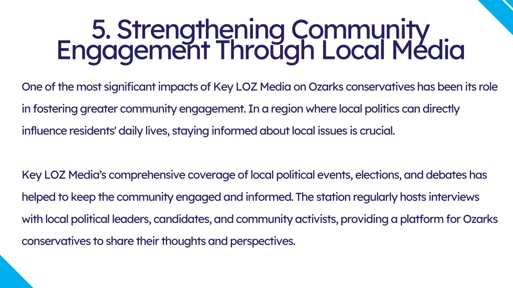 5 strengthening community engagement through