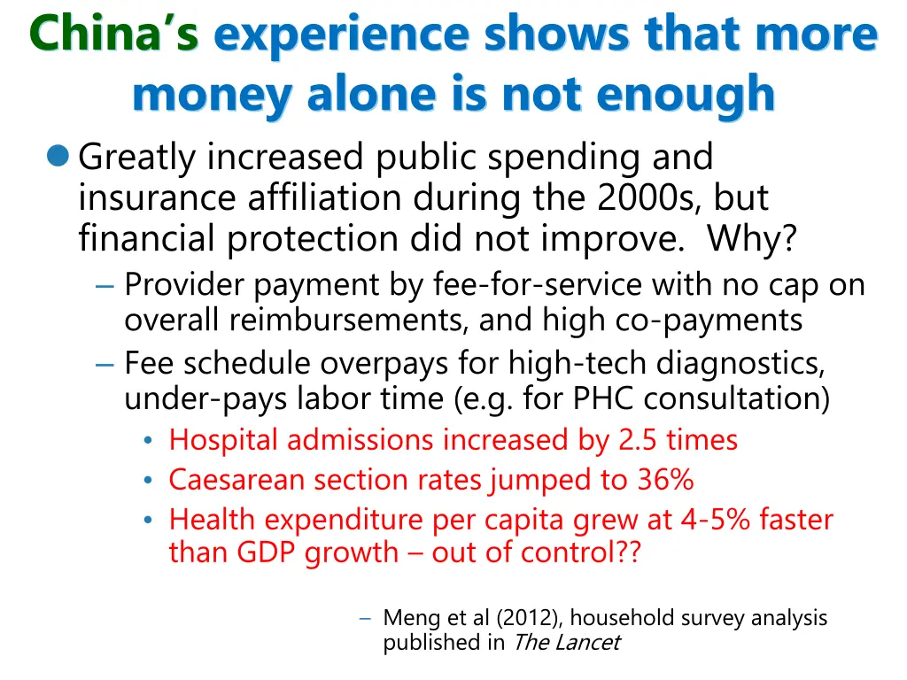 china s experience shows that more money alone