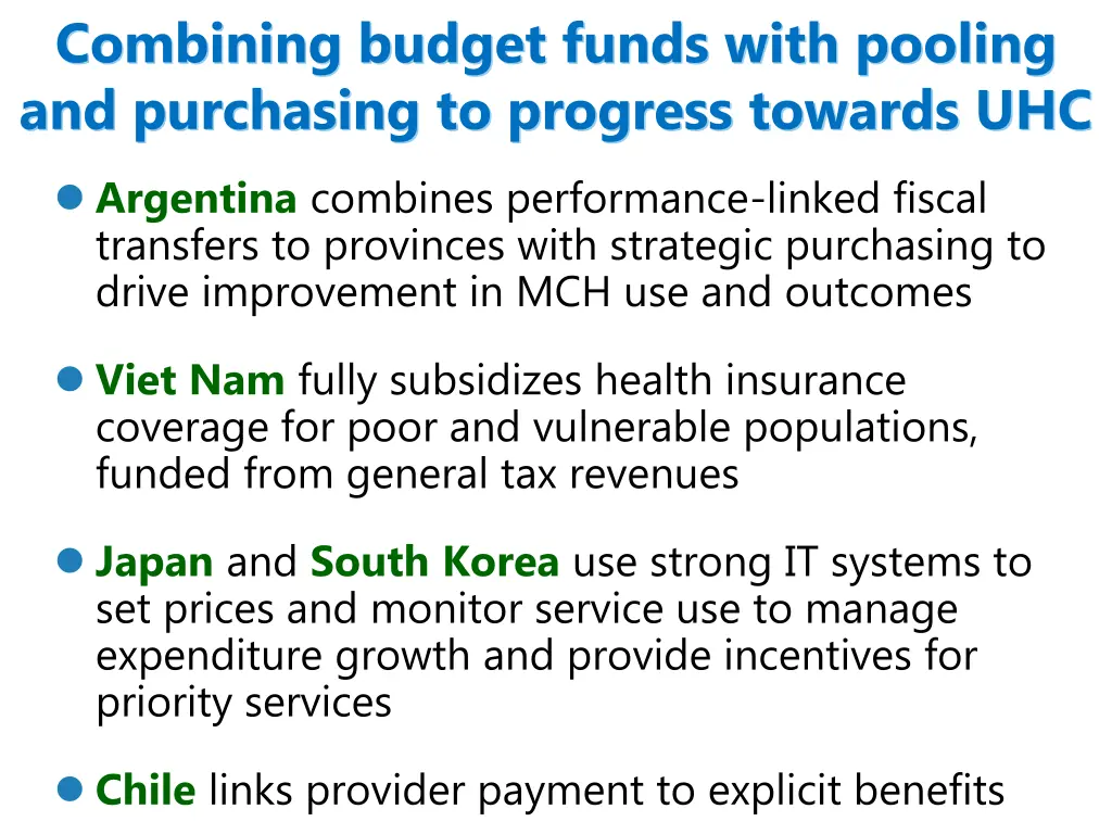 combining budget funds with pooling