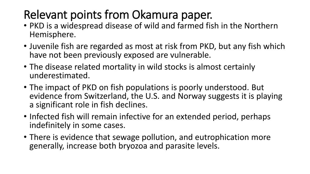 relevant points from okamura paper relevant