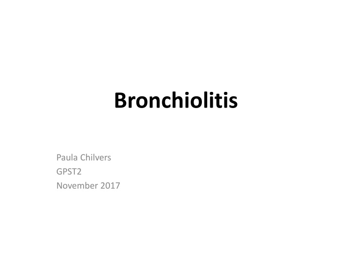 bronchiolitis