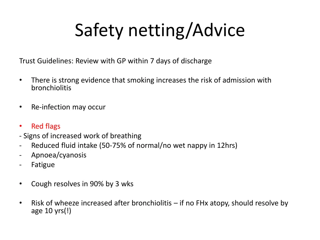 safety netting advice