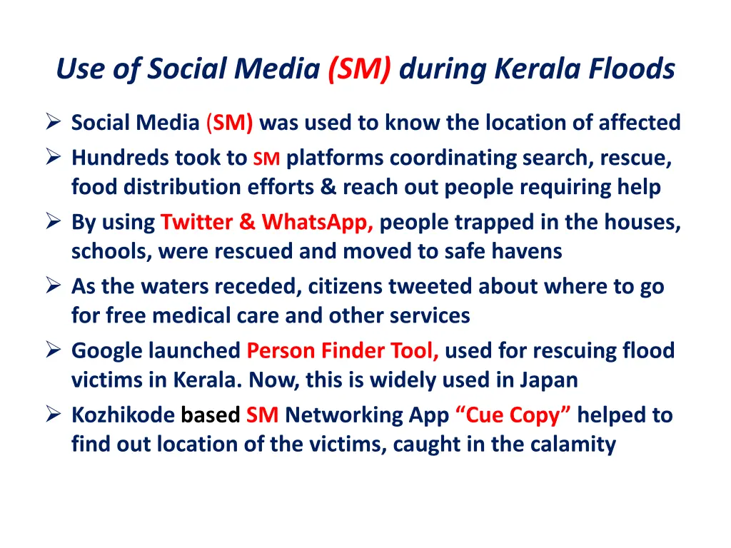 use of social media sm during kerala floods