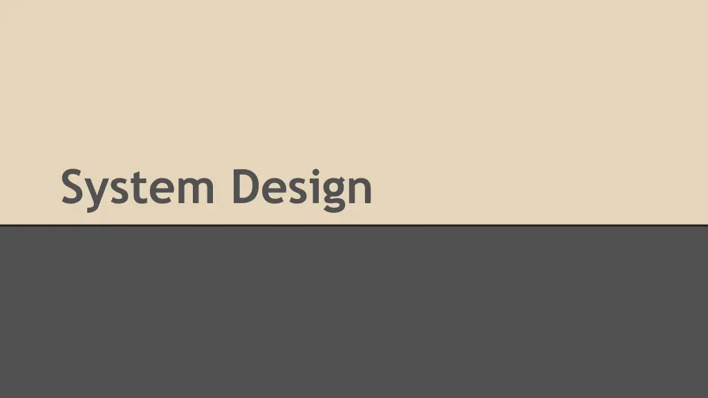 system design