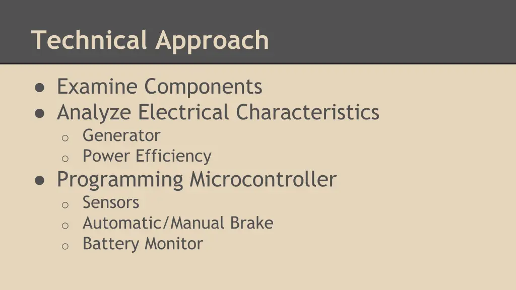 technical approach