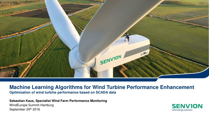 machine learning algorithms for wind turbine