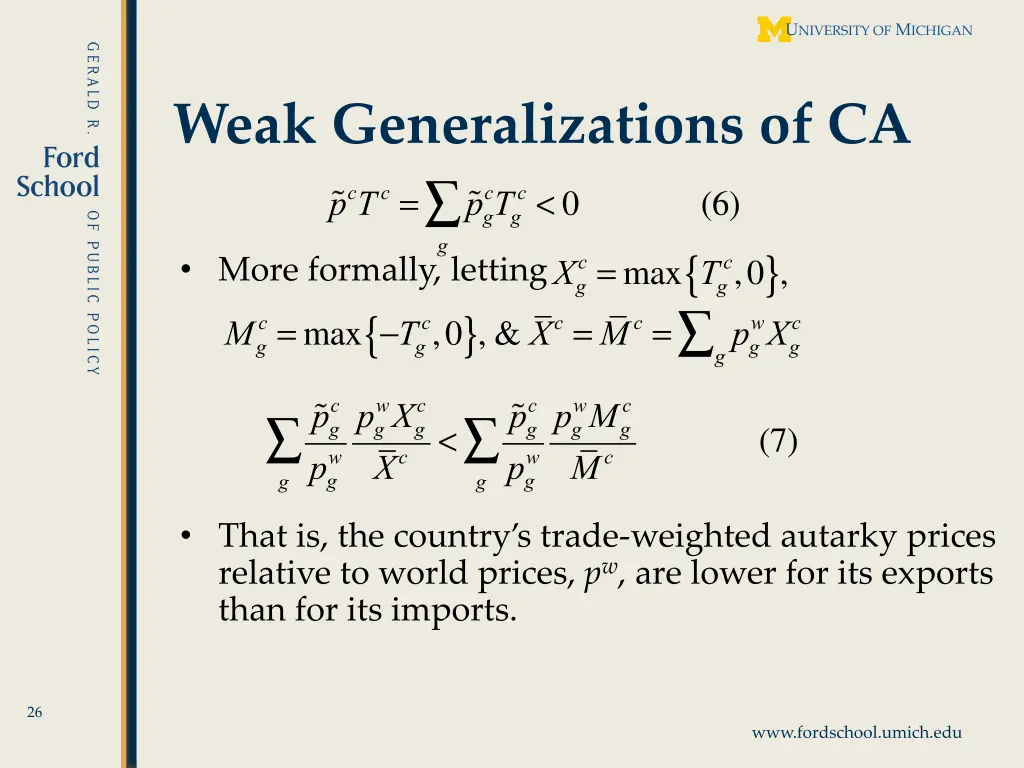 weak generalizations of ca g