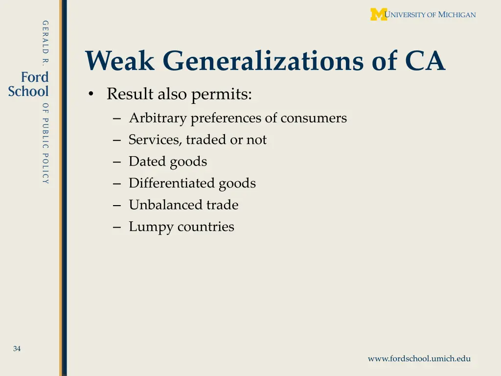 weak generalizations of ca result also permits
