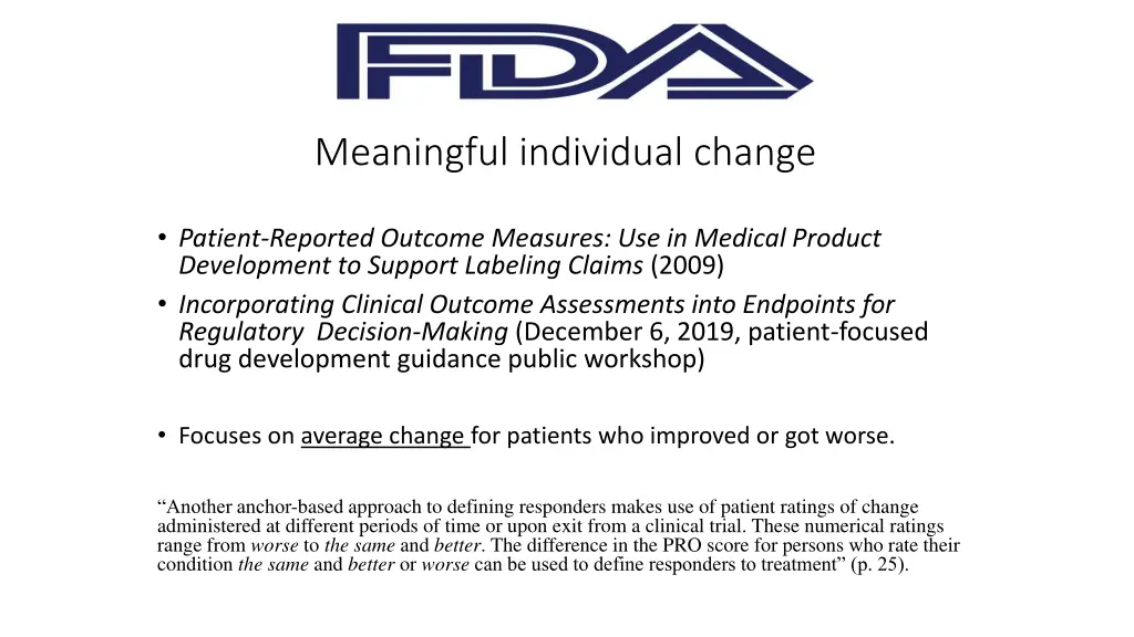 meaningful individual change