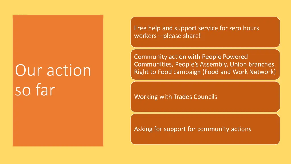free help and support service for zero hours