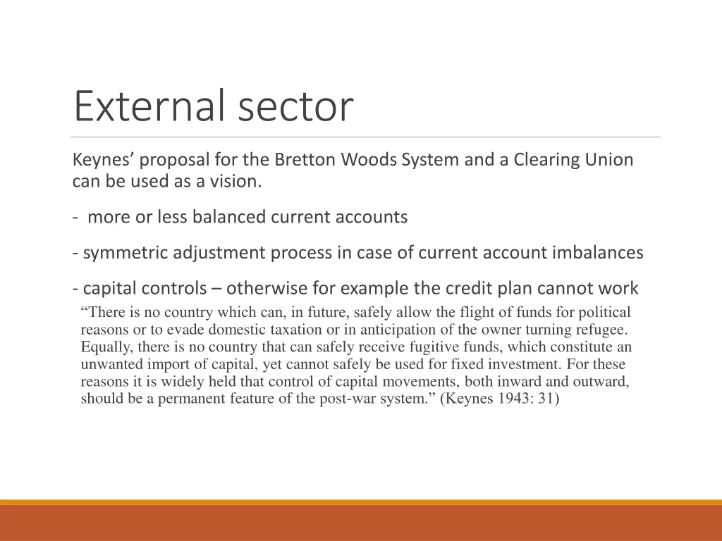 external sector