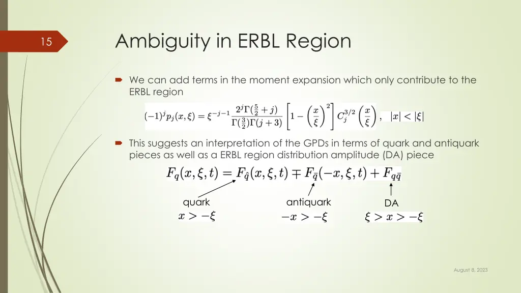 ambiguity in erbl region