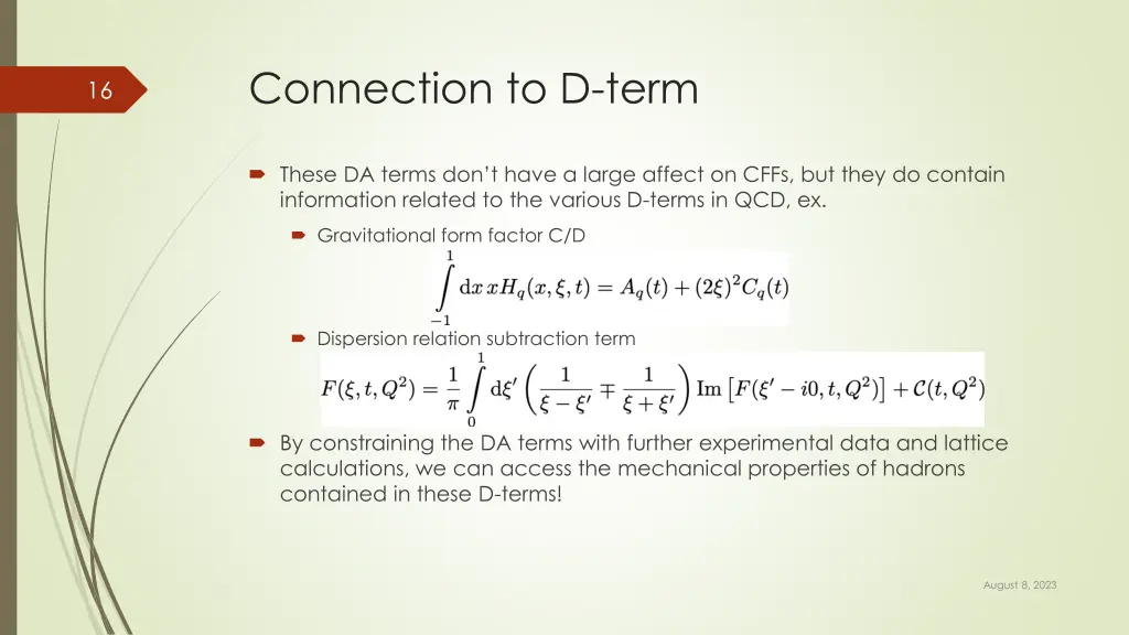 connection to d term
