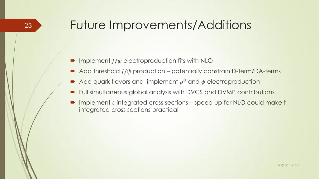 future improvements additions