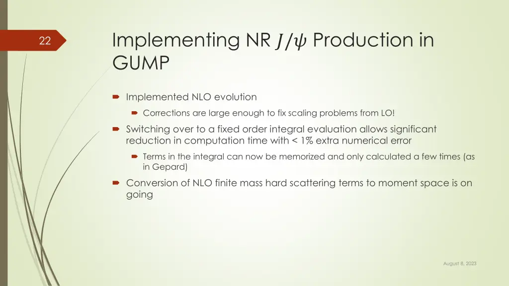 implementing nr production in gump 1