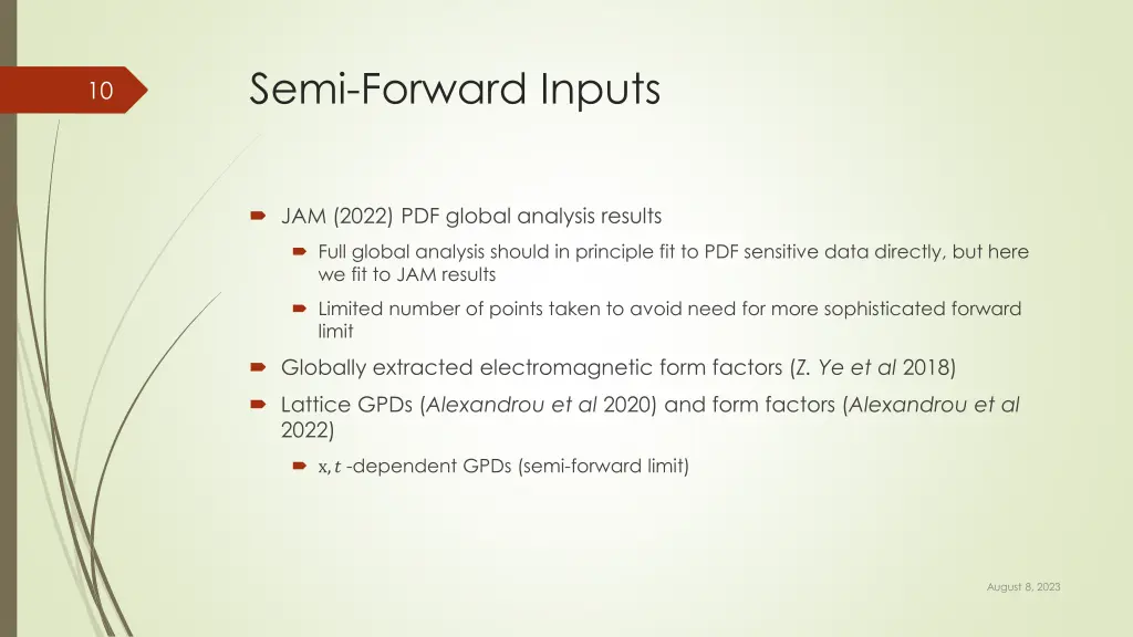 semi forward inputs