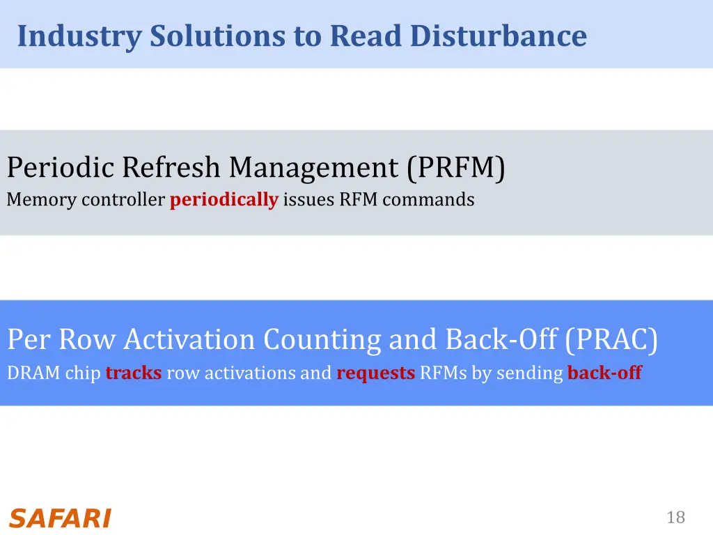 industry solutions to read disturbance 1