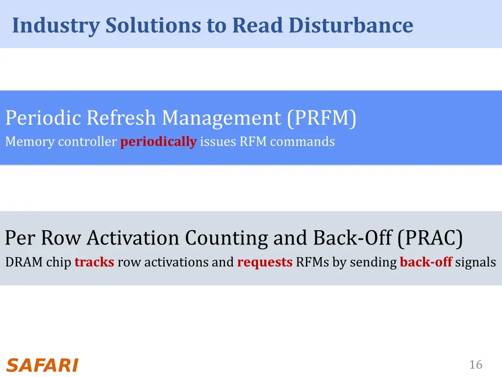industry solutions to read disturbance