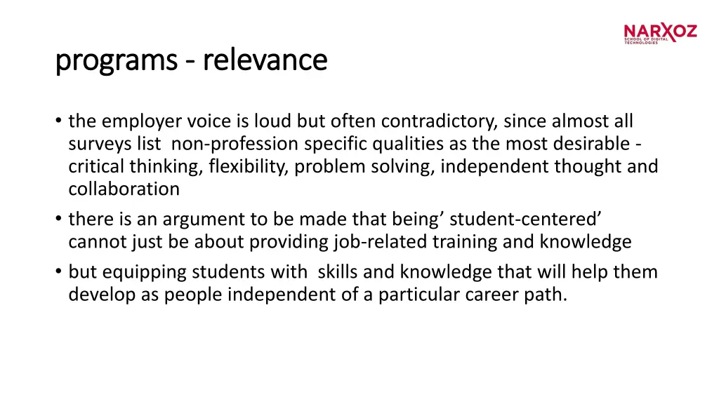 programs programs relevance 1