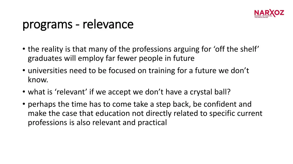 programs programs relevance 2