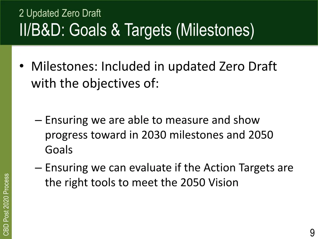 2 updated zero draft ii b d goals targets