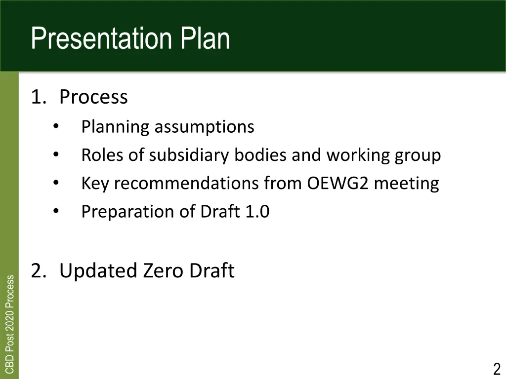presentation plan