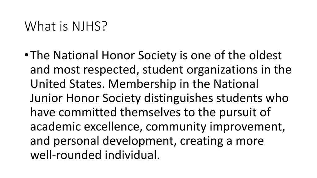 what is njhs