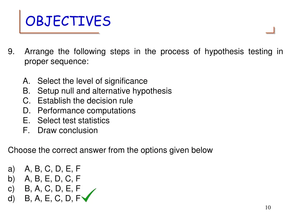 objectives 8