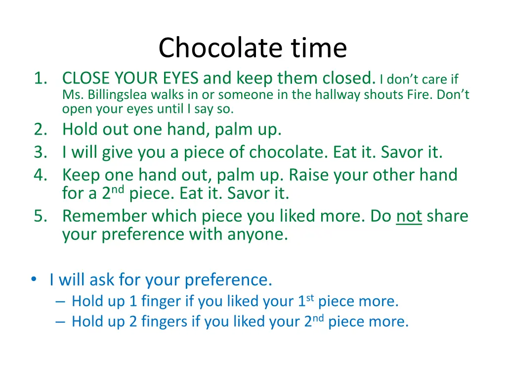 chocolate time