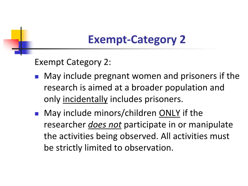 exempt category 2 3