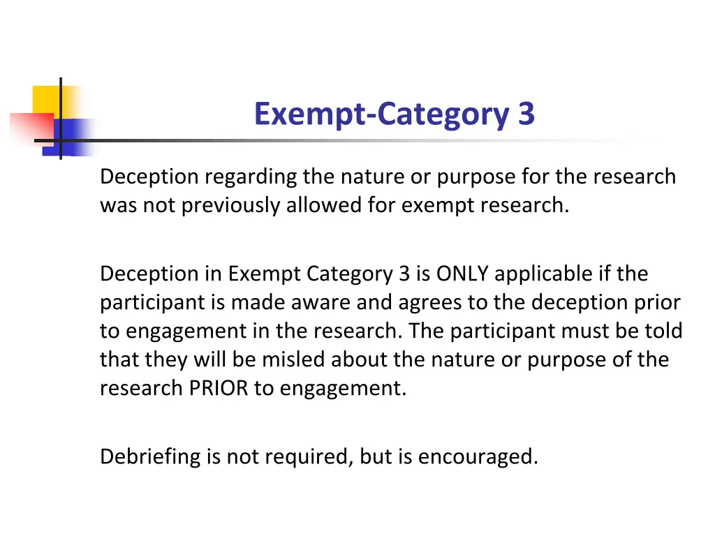 exempt category 3 2